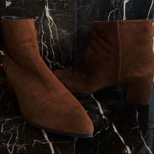 Stuart Weitzman Brown Suede Booties